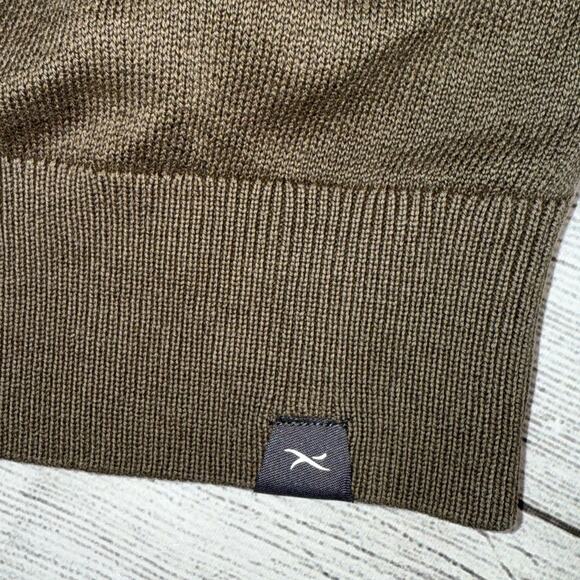 Brax Men's Joshua Full Zip Fine Knit Sweater in Olive Green Size 50 = Medium - Picture 4 of 8